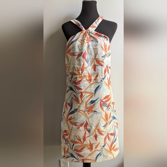 Tommy Bahama Dresses & Skirts - EUC... Tommy Bahama 100% Linen Tropical Bird of Paradise Halter Dress Size XS/TP